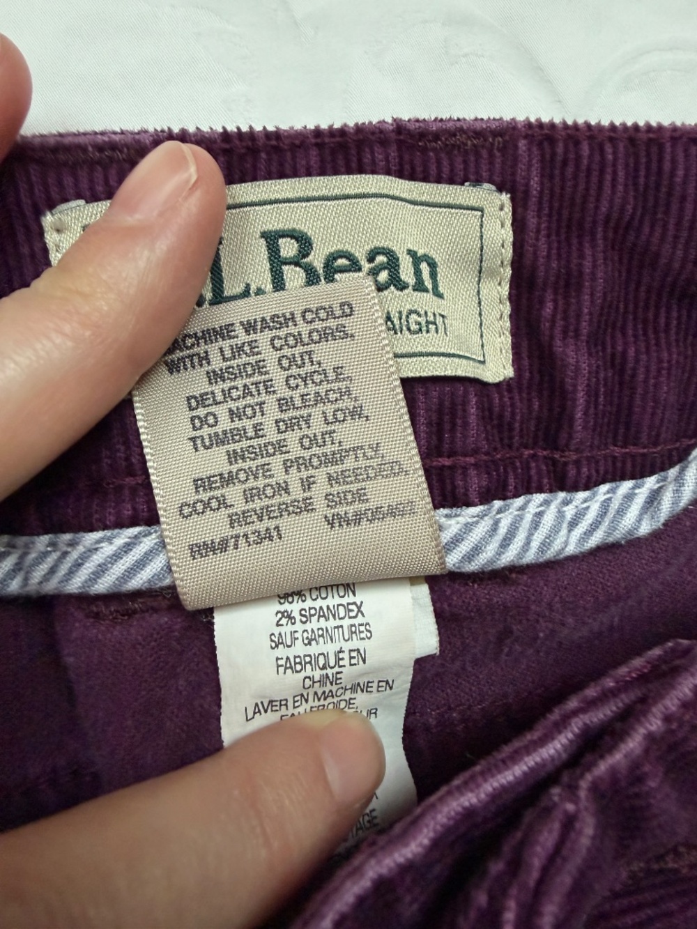 Women’s L.L. Bean Corduroy Brown Tan Purple Bundle Sz 12 - Picture 12 of 12
